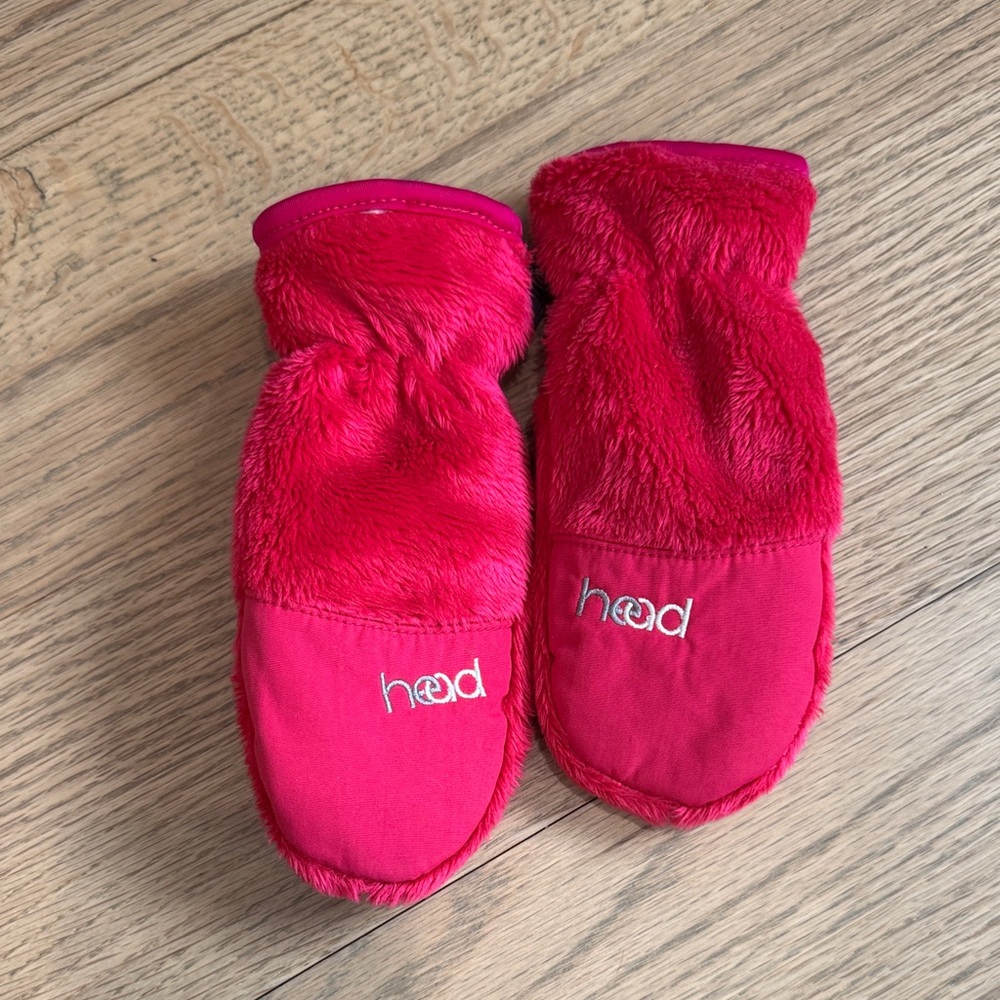 Head Vibrant Pink Kids Mittens
